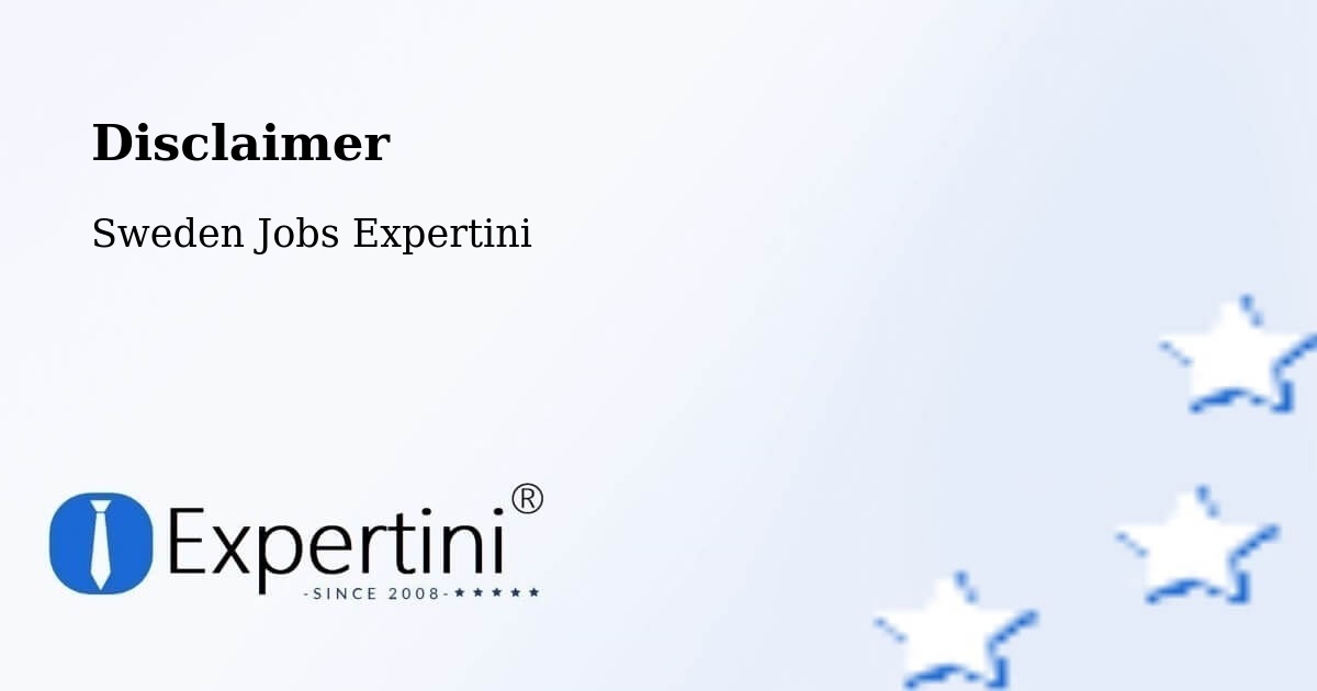 Disclaimer – Nacka - Sweden Jobs Expertini