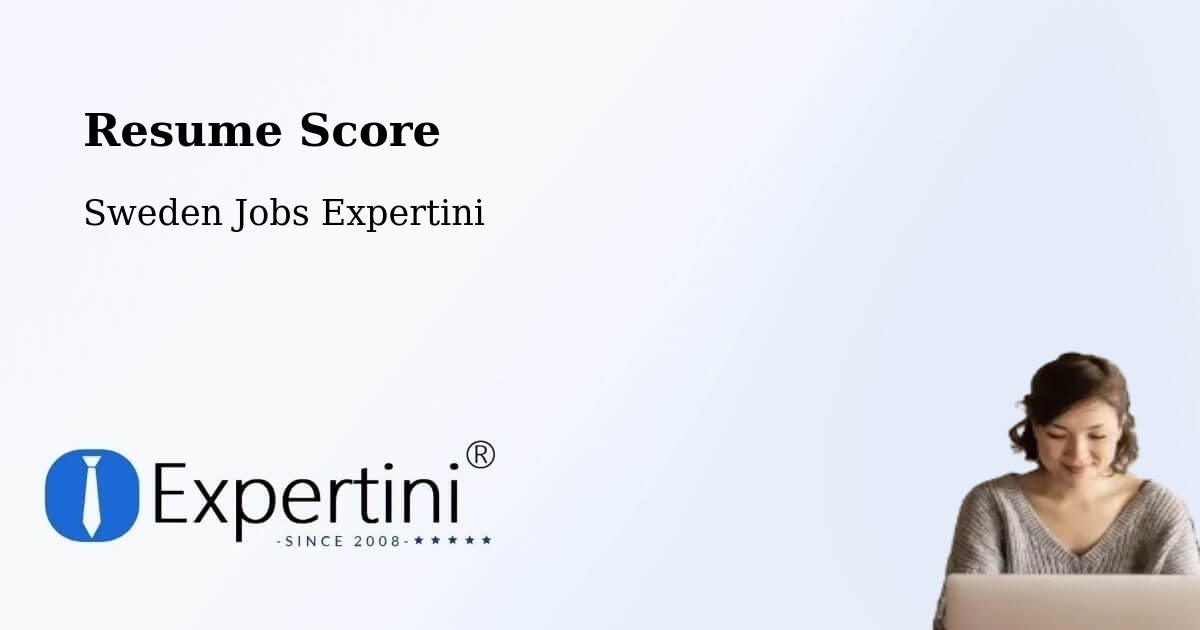 Resume Score & Job Description Match Tool – Nacka - Sweden Jobs Expertini
